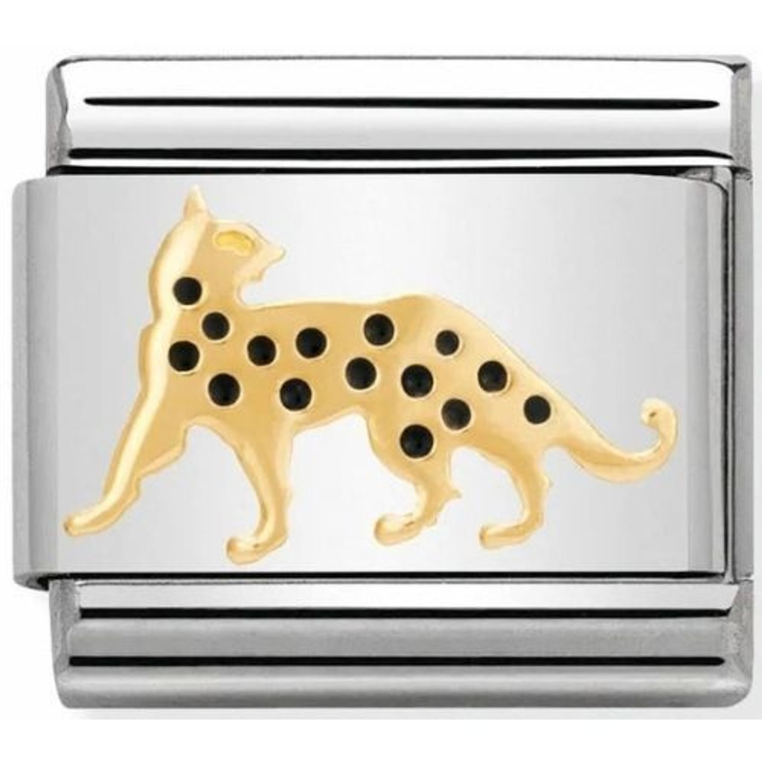Charms Nomination Link 18K zawieszka złoto Gepard 030248 16. Element wykonany jest ze stali szlachetnej i symbolu z 18-karatowego złota. charms nomination.jpg